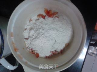 鱼冻番茄蒜香煎饼的做法步骤：3
