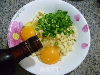 韭菜玉米馒头煎饼的做法步骤：5