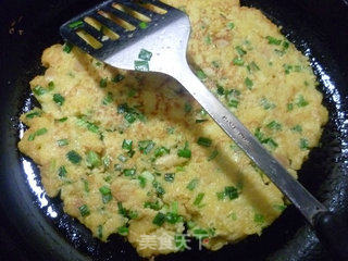 韭菜玉米馒头煎饼的做法步骤：13