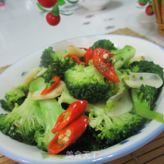 尖椒蒜片西兰花的做法步骤：10