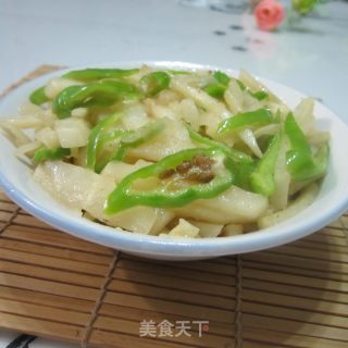 青椒凉薯丝的做法步骤：9