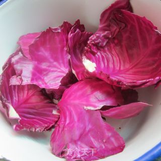 素炒紫色包菜的做法步骤：2