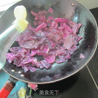 素炒紫色包菜的做法步骤：6