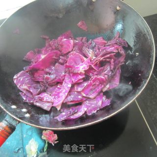 素炒紫色包菜的做法步骤：7