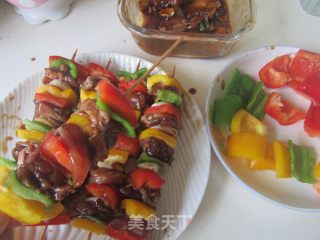 彩椒烤鸡串的做法步骤：6