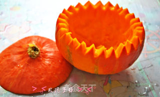 咖哩南瓜蒸菌的做法步骤：2