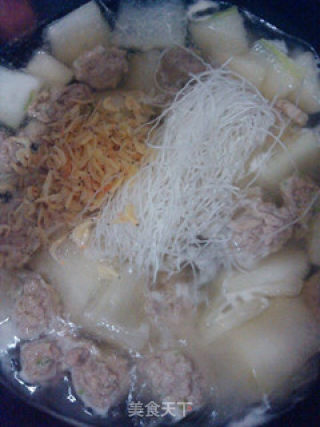 冬瓜丸子汤的做法步骤：5