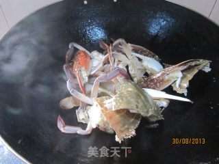 姜葱炒花蟹的做法步骤：4