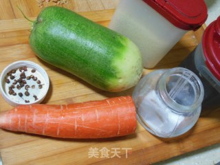 金镶玉萝卜双脆——玉食私房菜的做法步骤：1