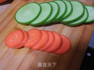 金镶玉萝卜双脆——玉食私房菜的做法步骤：2