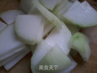 虾皮素炒冬瓜的做法步骤：1