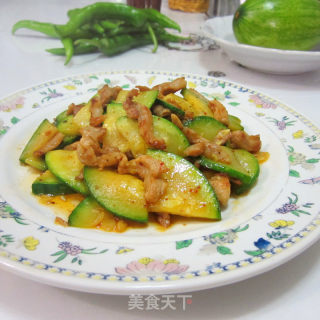 瘦肉烧鲜南瓜的做法步骤：8