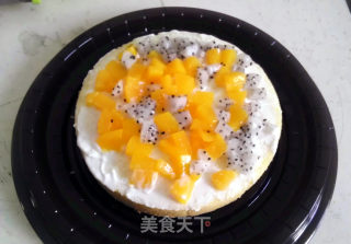 6寸奶油水果蛋糕（戚风）的做法步骤：12