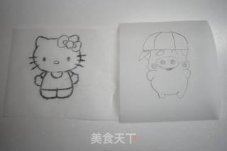 亲子厨房---自制可爱的KITTY猫与麦兜小猪巧克力的做法步骤：1