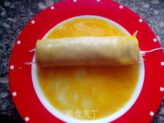香煎三丝豆皮卷---意想不到的混搭的做法步骤：7