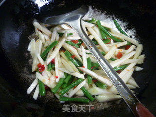带豆炒茭白的做法步骤：7