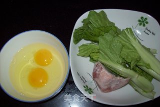 青菜瘦肉粥的做法步骤：1