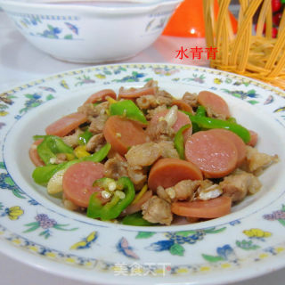 辣椒火腿炒肉的做法步骤：8