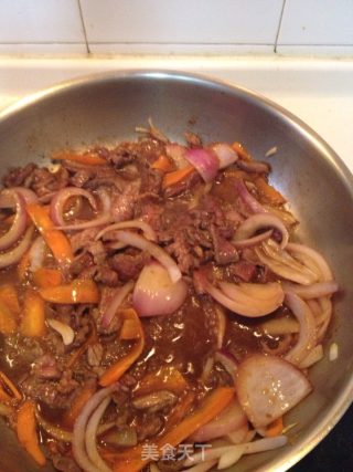 韩式炒牛肉片的做法步骤：5
