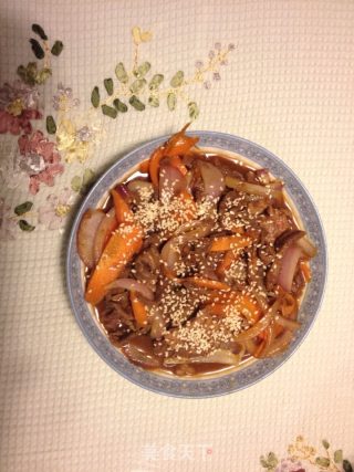 韩式炒牛肉片的做法步骤：6