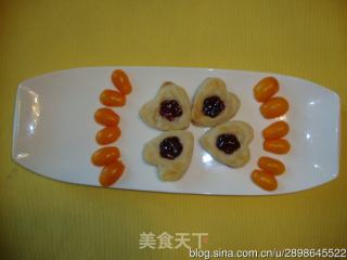 蓝莓酱爱心饼——小清新早餐的做法步骤：7