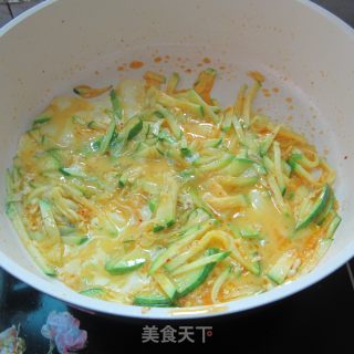南瓜丝煎蛋的做法步骤：5