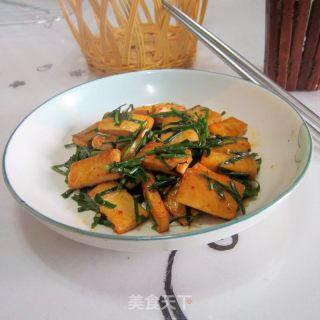 韭菜豆腐干的做法步骤：9