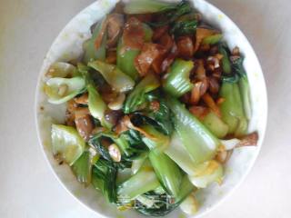 香菇油菜肉片的做法步骤：10