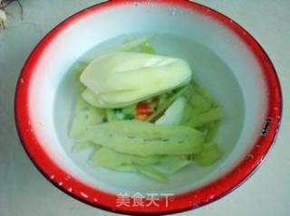 鸡腿肉煮佛手瓜的做法步骤：5