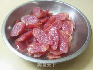 甜蜜豆炒腊味的做法步骤：2