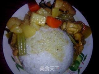 蔬菜咖喱鸡饭的做法步骤：8
