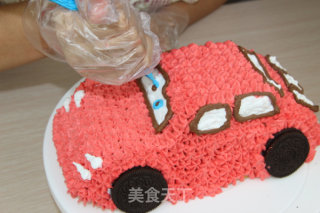 可爱汽车生日蛋糕的做法步骤：12