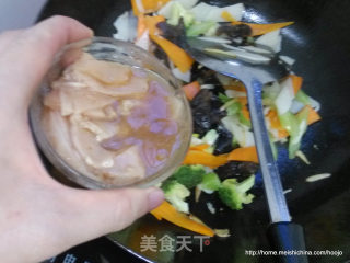 淮山木耳肉片的做法步骤：8