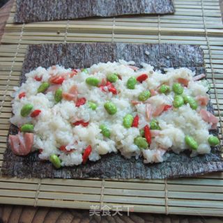 毛豆火腿寿司的做法步骤：5