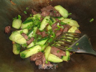 青瓜牛肉的做法步骤：7