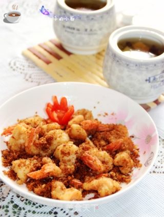 金沙虾仁的做法步骤：7