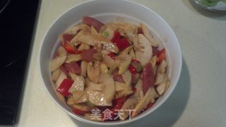香肠炒竹笋的做法步骤：6