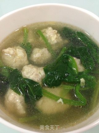 菠菜丸子汤的做法步骤：11