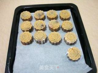 练练手做月饼——玫瑰豆沙月饼的做法步骤：8