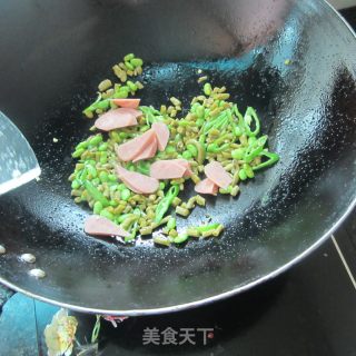 火腿咸菜快餐糯米饭的做法步骤：5