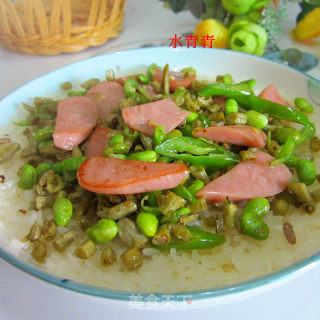 火腿咸菜快餐糯米饭的做法步骤：8