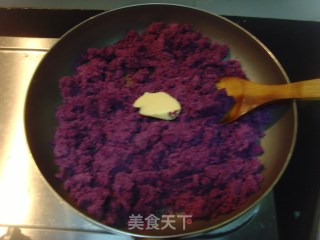 月饼内陷【紫薯馅&紫薯泥】的做法步骤：4