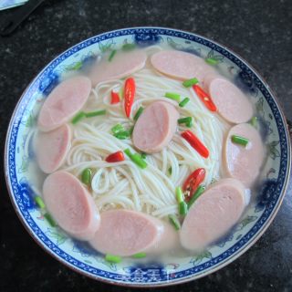 高汤火腿香油面的做法步骤：8