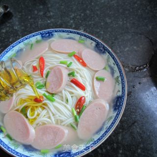 高汤火腿香油面的做法步骤：9