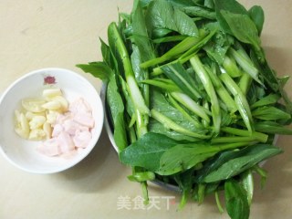 生炒菜心的做法步骤：2