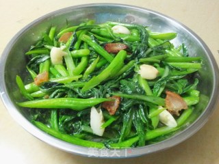 生炒菜心的做法步骤：4