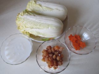瑶柱扒娃娃菜的做法步骤：1