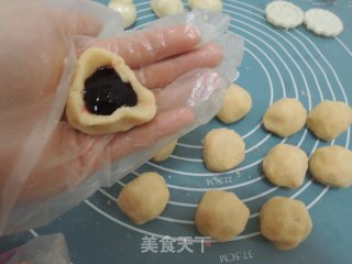 紫薯奶酪冰皮月饼的做法步骤：16