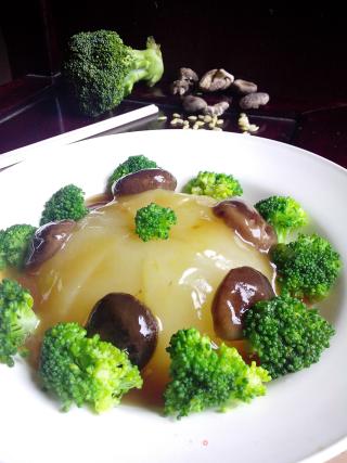 【节庆家宴：花好月圆】绿花伴香冬的做法步骤：7