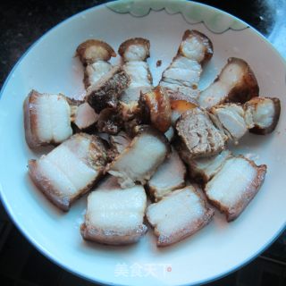 咸茄子蒸腊肉的做法步骤：4